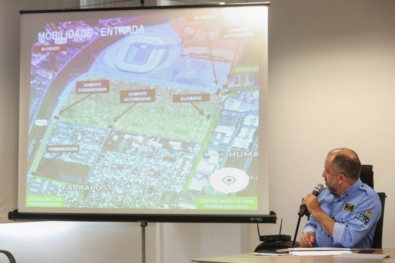 EPTC apresenta as mudanças no trânsito em dias de jogos em telão