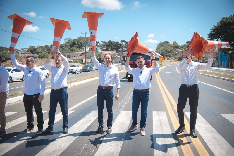 Governador em exercício, Gabriel Souza, participa da inauguração de duas rótulas e travessia urbana no KM2 da RSC-287 Montenegro